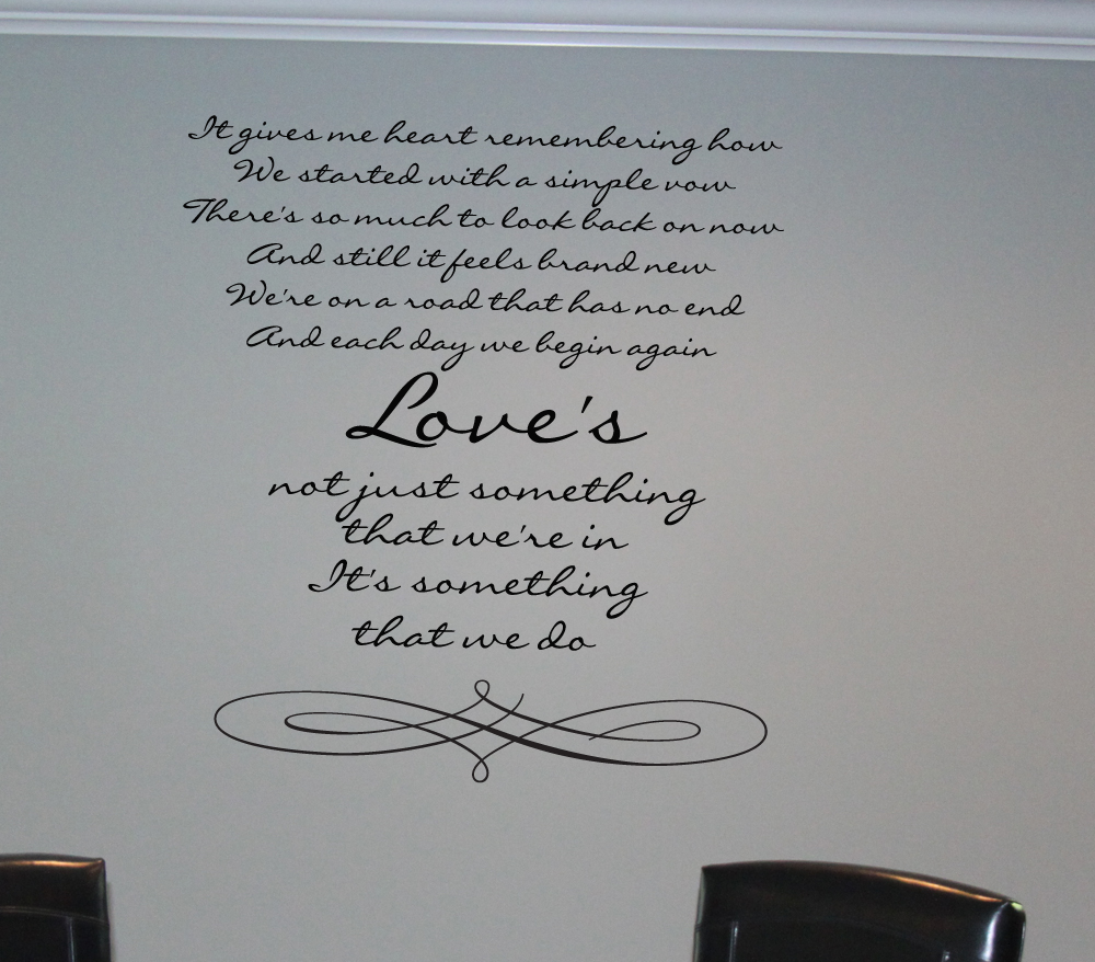 Love Something We Do Wall Decal