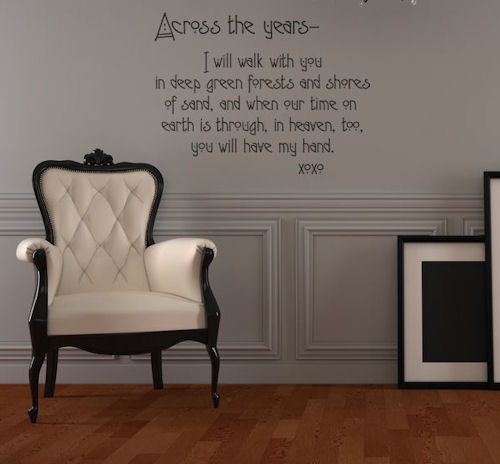 Across The Years Walk With You Wall Decals  