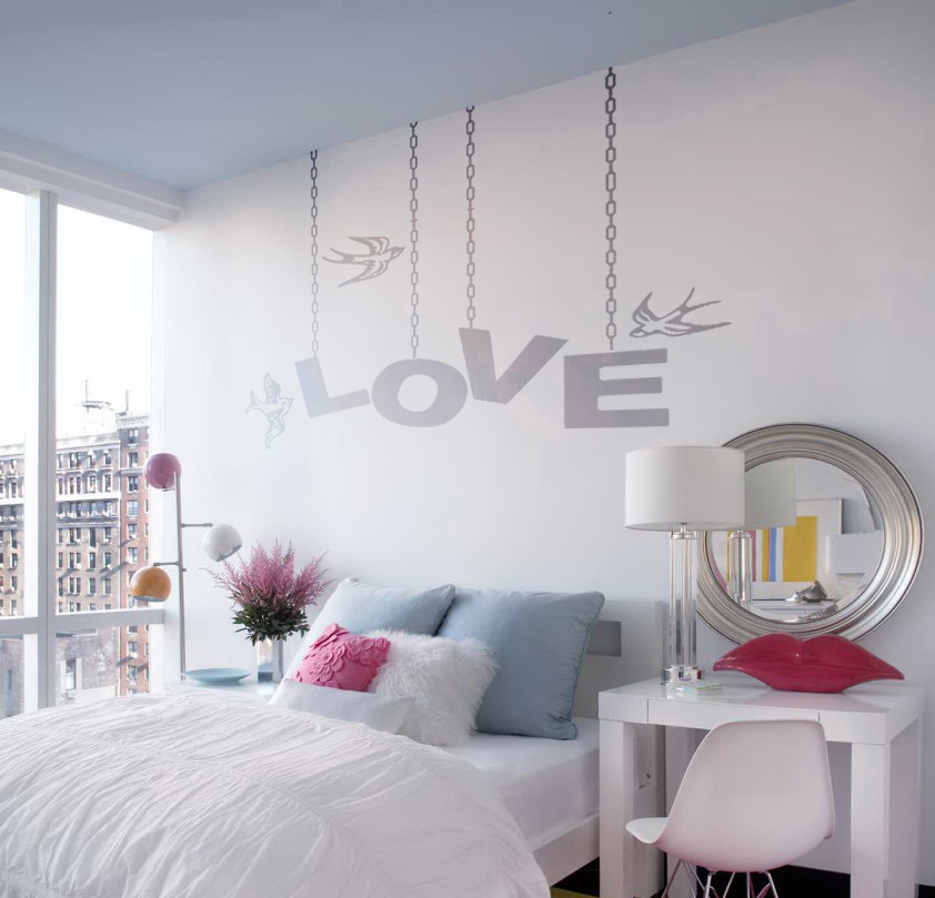 Hanging Love Wall Decal