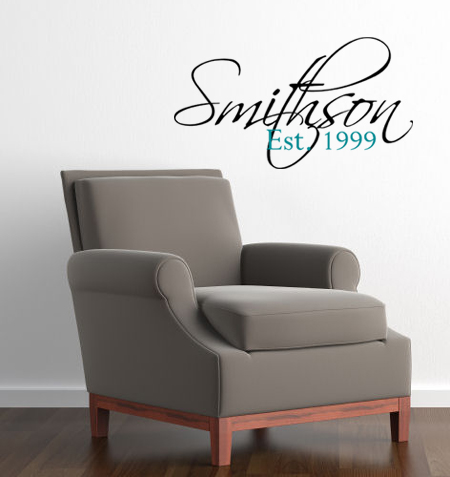 Last Name Established Date | Wall Decals