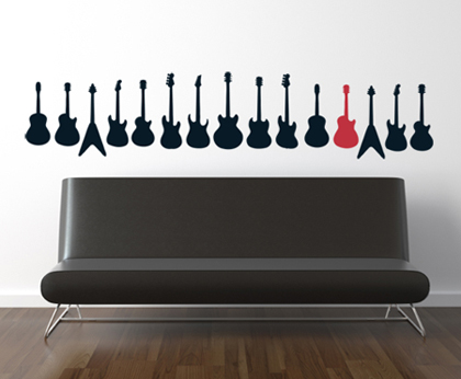 Guitar Collection Wall Decal