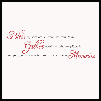 Bless My Home Gather Memories | Wall Decals 