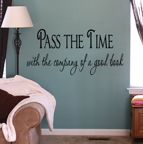 Pass The Time Good Book Wall Decal