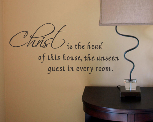 Christ Head of House Wall Decal