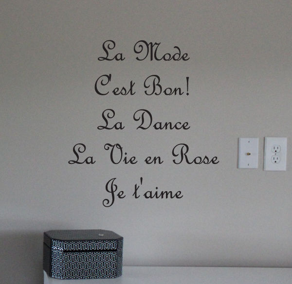 French Phrases Wall Decal