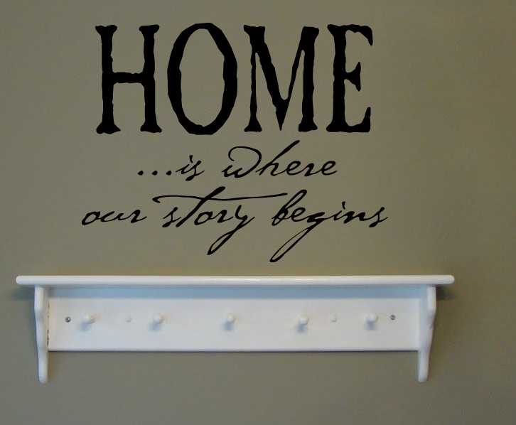 Home Story Begins Wall Decal