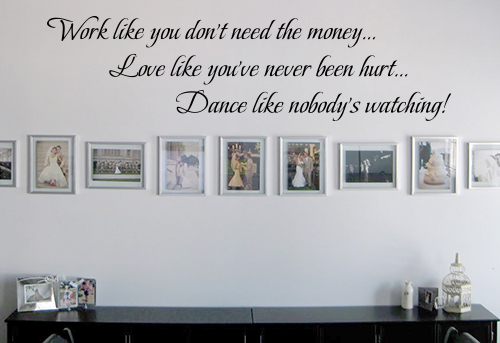 Work Live Love Dance Wall Decal