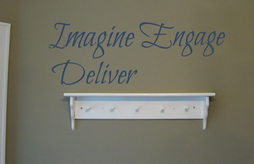Imagine Engage Deliver Wall Decals   