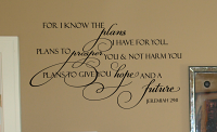 For I Know the Plans I Have For You Scripture Wall Decal