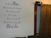 In This Home We Do Love Wall Decal