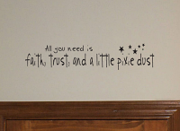 Faith, Trust, Pixie Dust Stars Wall Decal