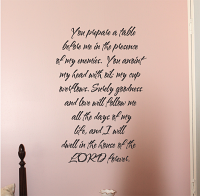 Dwell In the House of the Lord Wall Decal 