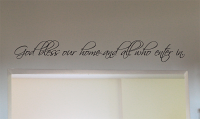 God Bless Our Home Wall Decal