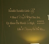 Twinkle Twinkle Stars Wall Decals   