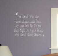 God Speed Sweet Dreams Wall Decals  