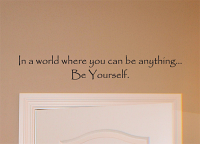 In A World Be Yourself Wall Decals 