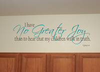 No Greater Joy Scripture Wall Decal
