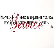 Service To Others Ali Wall Decals  