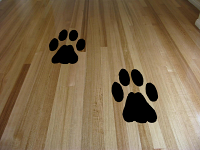 Set of Four Dog Prints Wall Decal