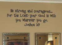 Strong and Courageous Wall Decals