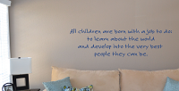 All Children Are Born With Wall Decals  
