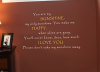My Only Sunshine Wall Decal