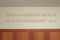 Blessed Is She Wall Decal 