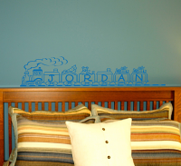 Toy Train Name Wall Decals 