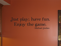 Just Play Enjoy Game Fun Wall Decals   