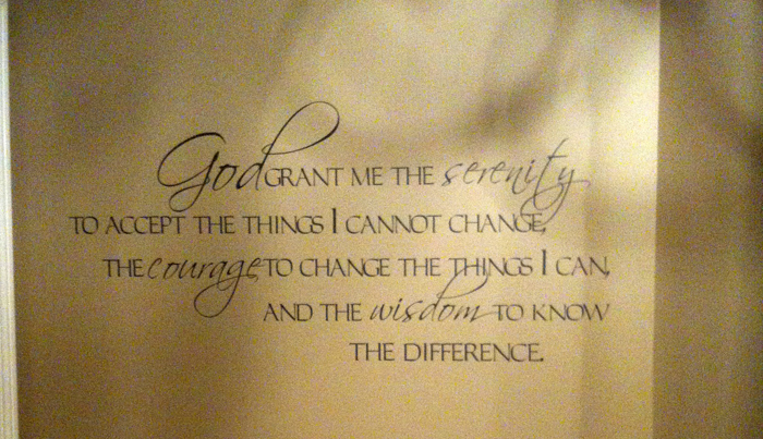 God Grant Serenity... Script Wall Decal