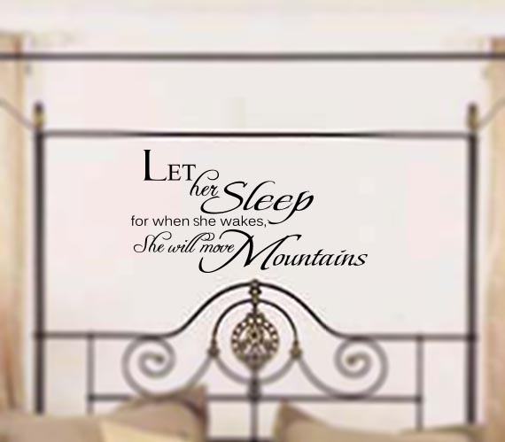 Let Her Sleep Wall Decal