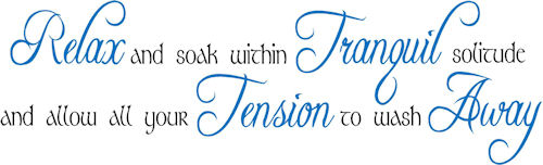 Allow Your Tension To Wash Away Wall Decals  