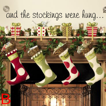 The Stockings Were Hung Wall Decal