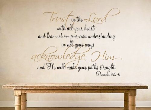 Trust in the Lord Proverb Wall Decal