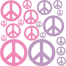 Peace Sign Pack Wall Decal