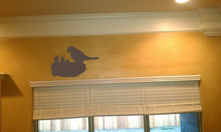 Nest and Birds Wall Decals