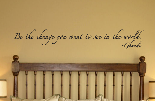 Gandhi Be The Change Wall Decals