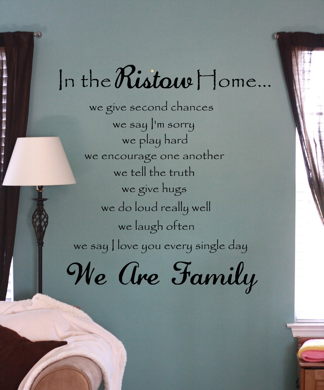 In The Name Home We Wall Decal