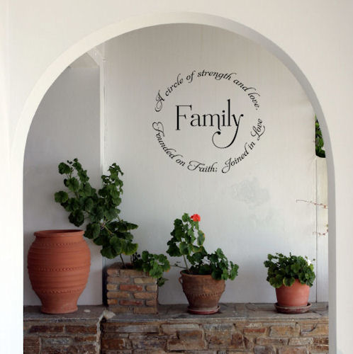 Family Founded Faith Joined Love Wall Decal