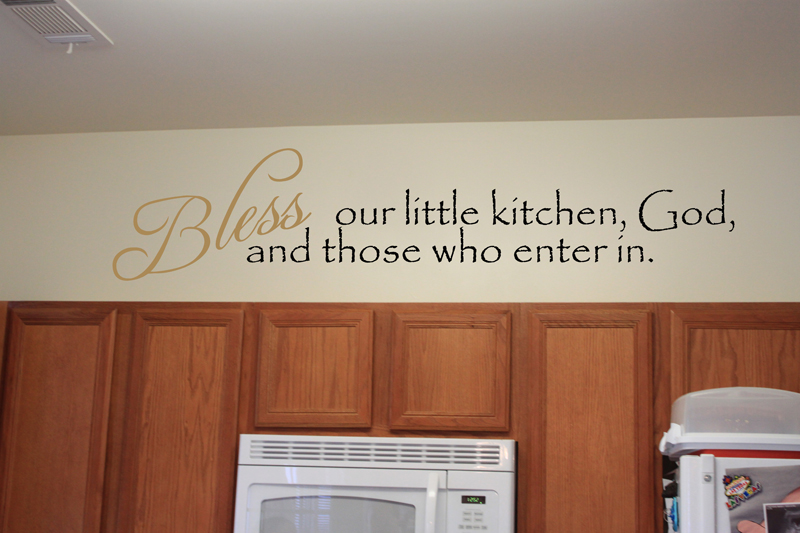 Bless Our Kitchen, God, Those Who Enter Wall Decal 