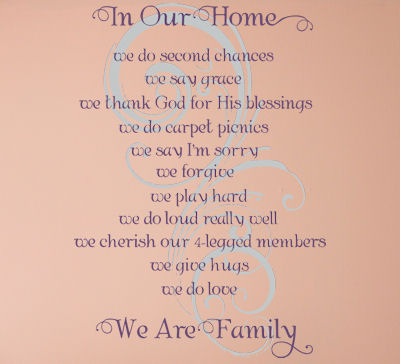 In Our Home Swirl Wall Decals  
