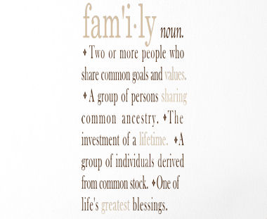 Family Definition Tall Wall Decals   