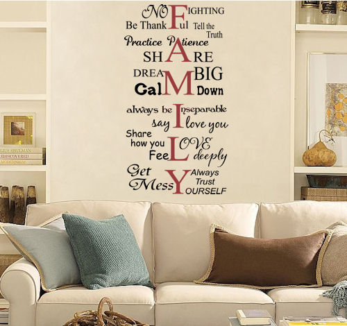 Family Words Wall Decal