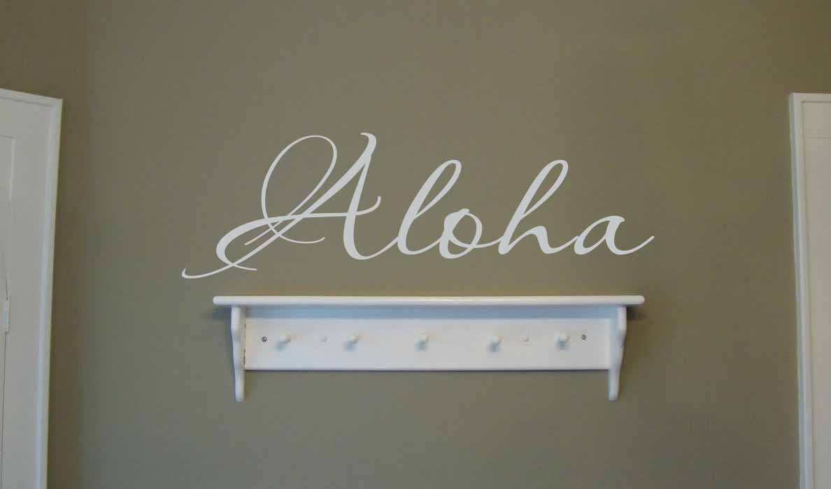 Script Aloha Wall Decal