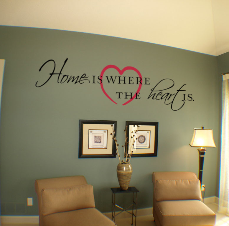 Home Where Heart Is Beautiful Wall Decals - Vinyl Decor Ideas