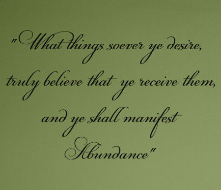 Manifest Abundance Wall Decals