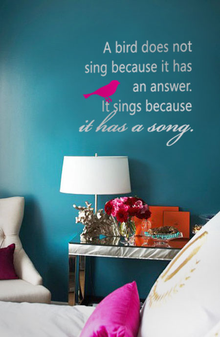 A Bird Does Not Sing Inspirational Decal