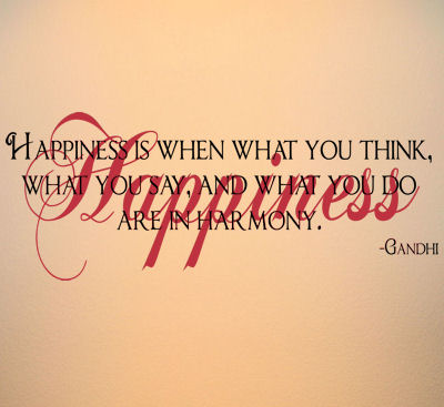 Happiness Gandhi Wall Decals   