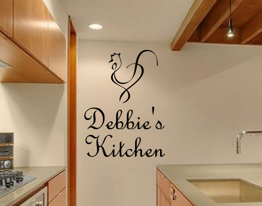 Personalized Rooster Kitchen Wall Decal