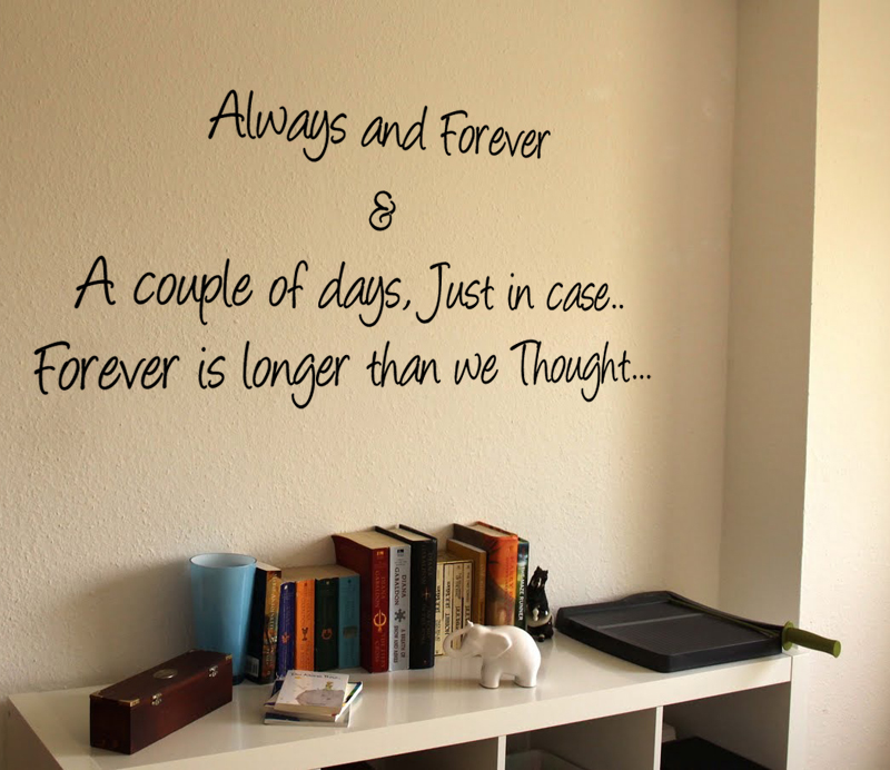 Always Forever & Couple Of Days Wall Decal